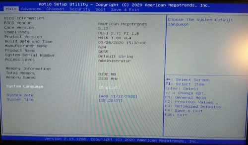 BIOS image